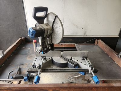 Evolution S355MCS 14 inch Metal Cutting Mitering Chop Saw with Bench