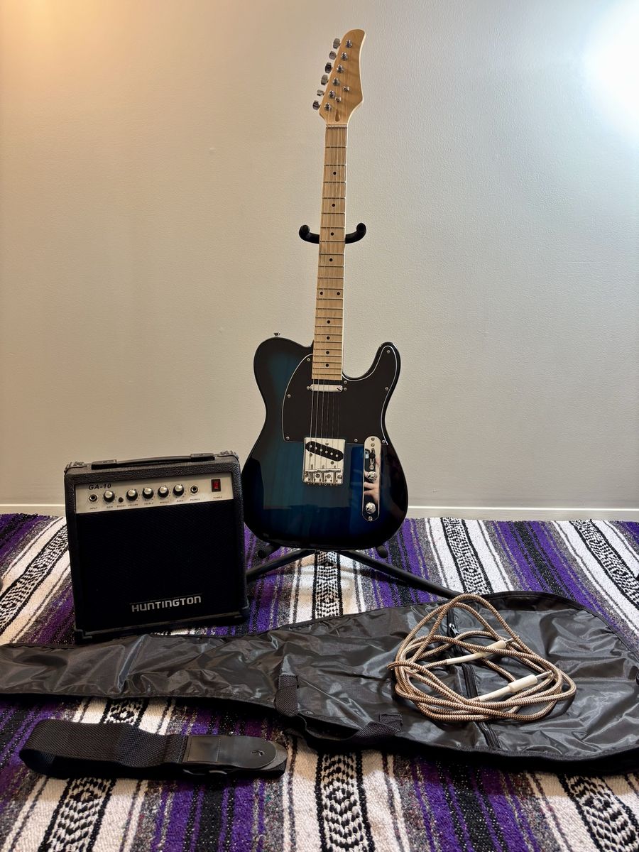 New Telecaster Guitar With Amp Starter Package