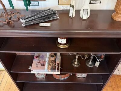Vintage 1940s Dark Brown Finish Shelf