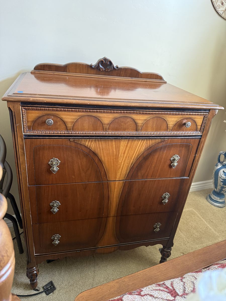Antique waterfall dresser