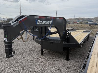 8.5x35 Diamond C FMAX-HDT 216 Gooseneck Hydraulic Dovetail Equipment Trailer - 40K GVWR - HDSS (Hutch) Suspension, Hydraulic