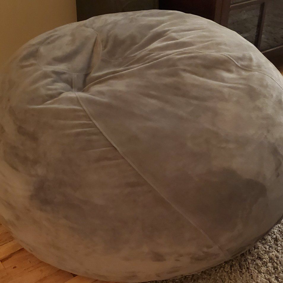 Large gray beanbag
