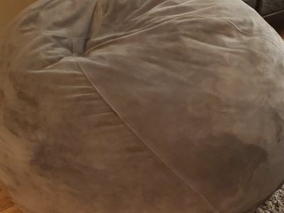 Large gray beanbag