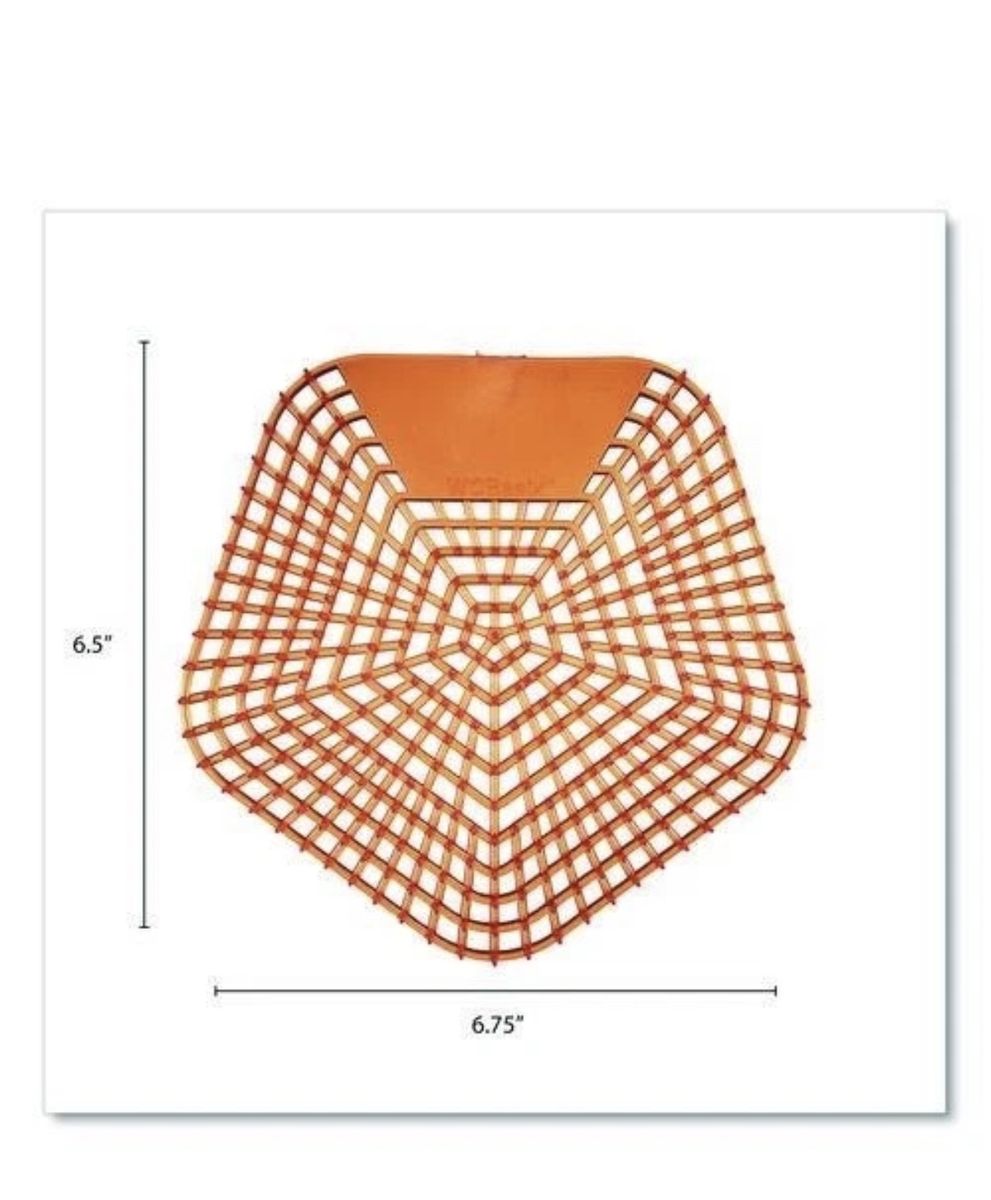 Lot of 10 Boardwalk®Anti-Splash Urinal Screen, Mango Mist Scent, Orange,new