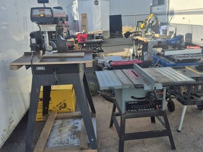 Delta 10 inch Table Saw, Craftsmen 10 inch Radial Arm Saw and Freud 608 Dial a Width Dado Stack