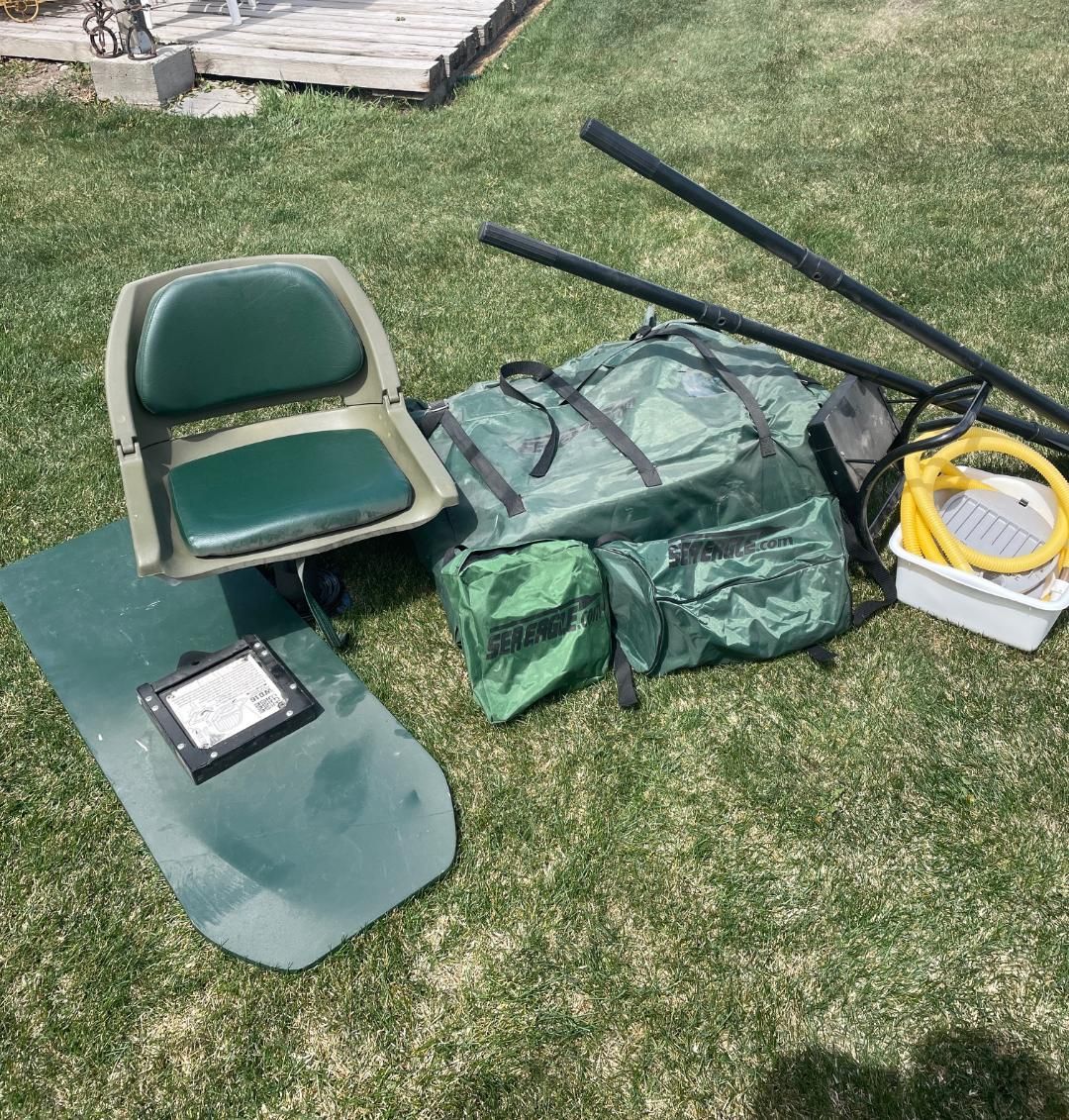 Sea Eagle 285fpb. Inflatable, Frameless Fishing Pontoon Boat.