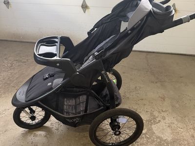 Baby Trend Expedition Jogger Stroller - Black & Gray, Large Wheels, Parent & Child Trays