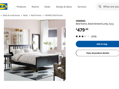 KIng size bed from IKEA comes with Slats great condition!
