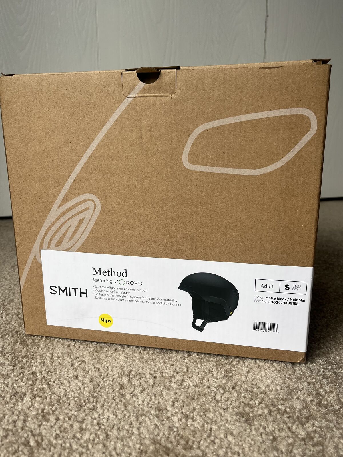 New in Box - Smith Method MIPS Ski/Snowboard Helmet (Small, Black)
