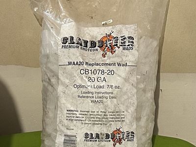 Claybuster CB1078-20 20 Gauge WAA20 Replacement Wads 7/8 oz - 500 Count Bag