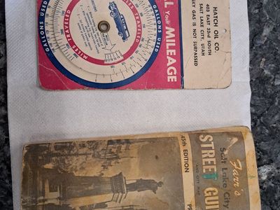 Vintage Salt Lake street guide and Gas Mileage calculator
