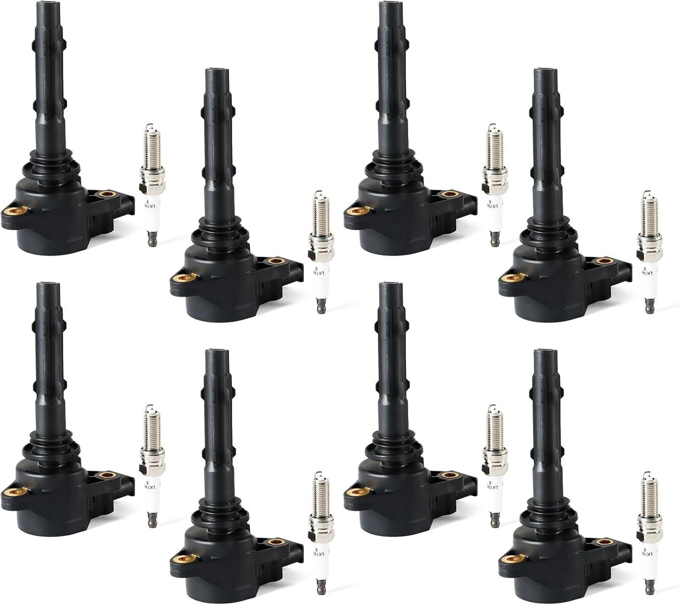 8PCS Mercedes-Benz - Ignition Coils Pack & Iridium Spark Plugs