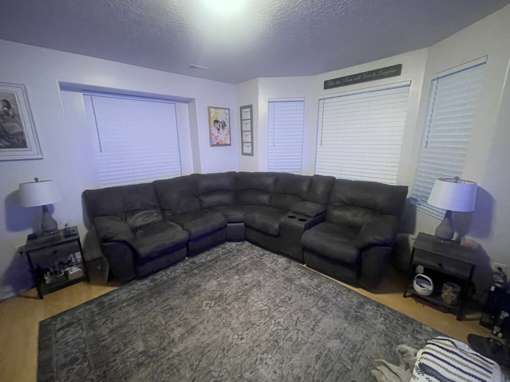 Grey Reclining Sectional