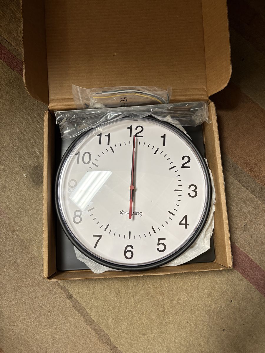 Sapling Wall Clock New in Box with Hardware