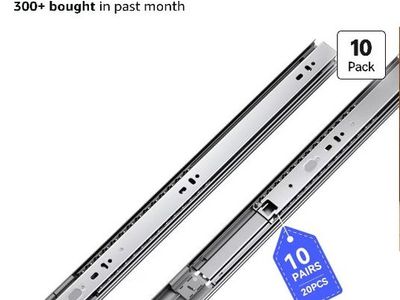 LONTAN 22 inch Soft Close Drawer Slides, 10 Pairs Full Extension Heavy Duty 100 LB Capacity Ball Bearing
