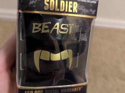 Soldier Sports The Custom Beast Mouthguard 2-Pack Black & Gold One Size