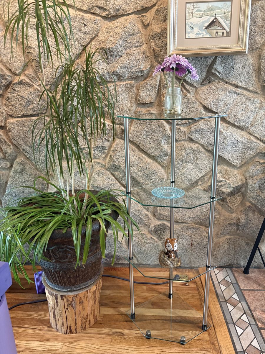 4 tier glass shelf - contemporary -