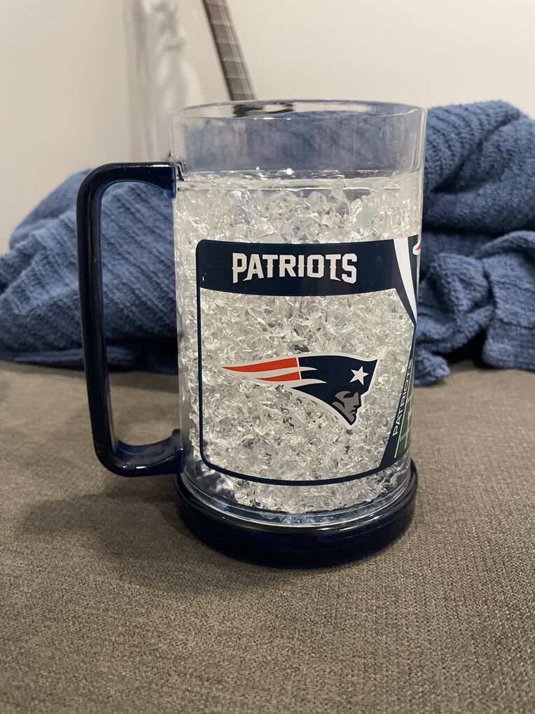 New England Patriots 16 OZ Crystal Freezer Mug