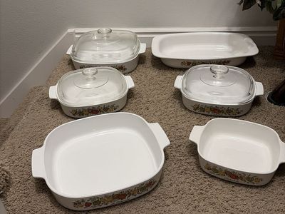6 Piece Like New Spice Of Life Casserole Dishes