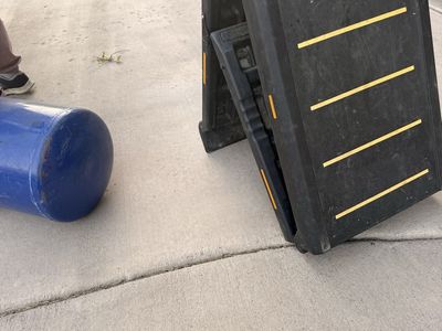 For pets Heavy Duty Plastic Curb Ramps for Driveway & Mobility Access - great for giving dogs access to RVs or vehicles