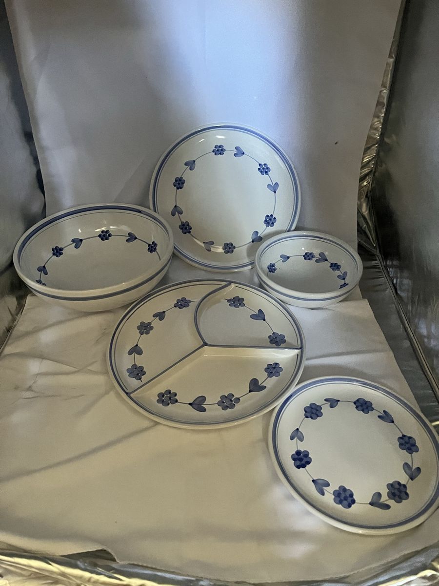 Vintage Hand Painted Italian Pottery Dish Set – Caleca Italy – 19+ Pieces