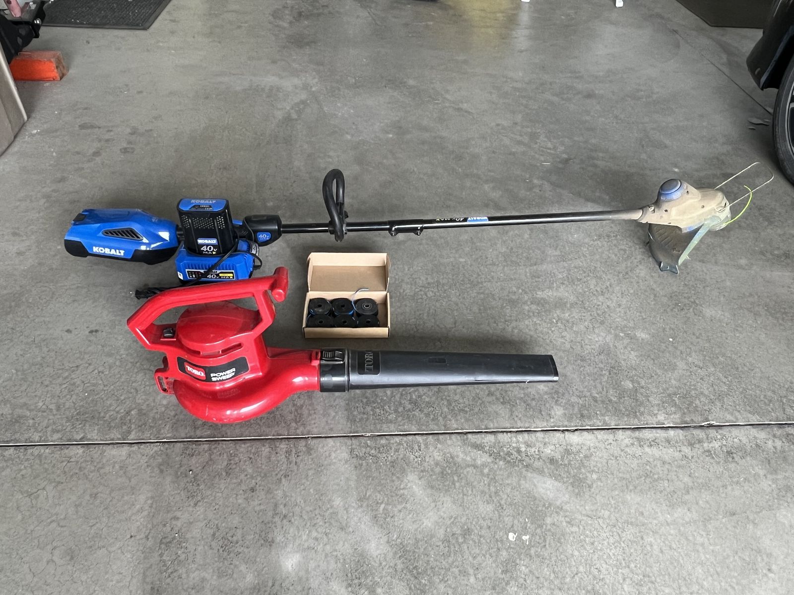 KOBALT weed eater and TORO Blower