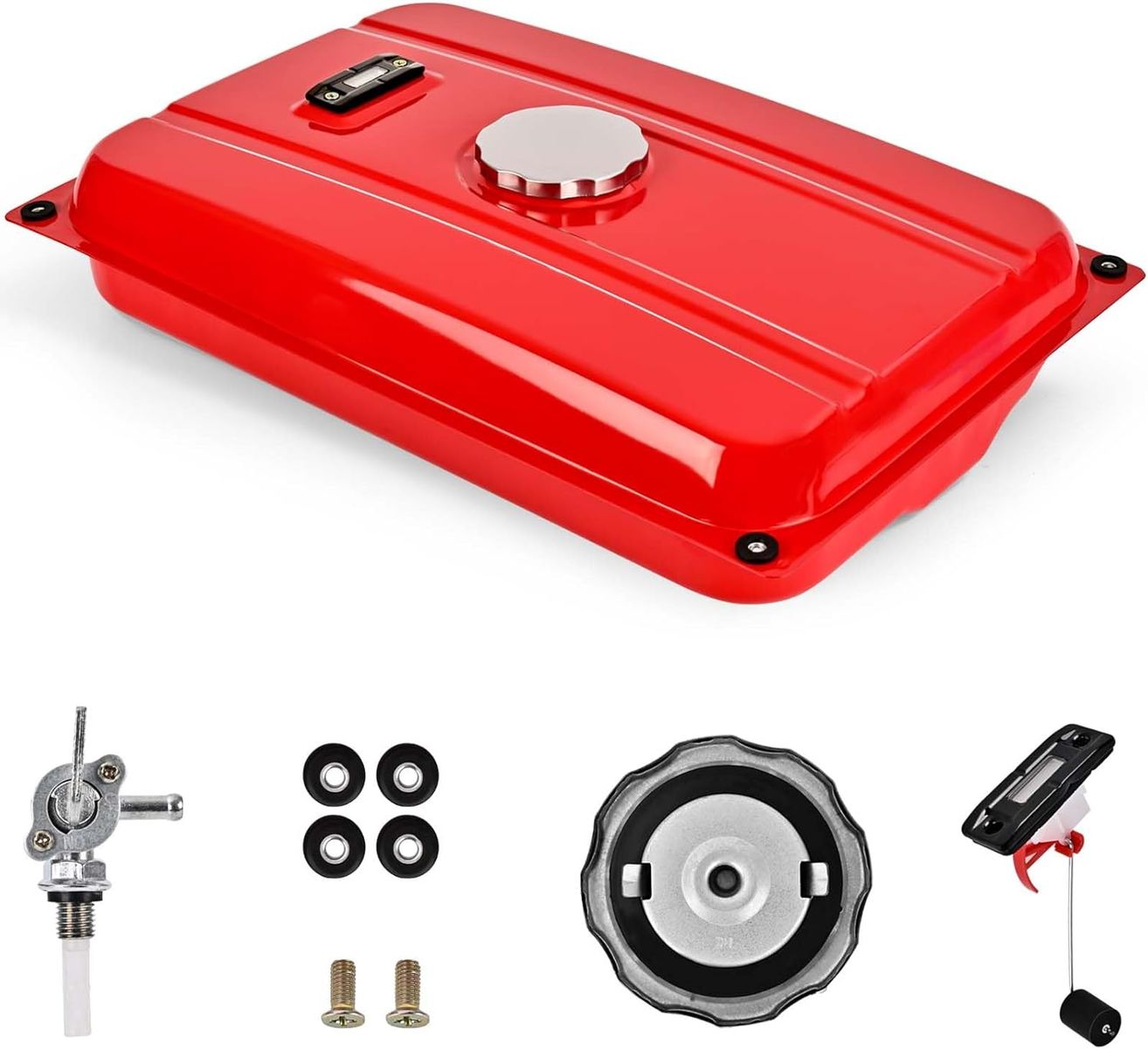 5 Gallon Generator Gas Fuel Tank with Filter Gauge Cap