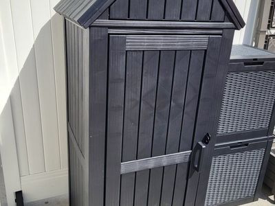 Standing Outdoor Lockable Storage Shed w/Hooks**
Qty-1