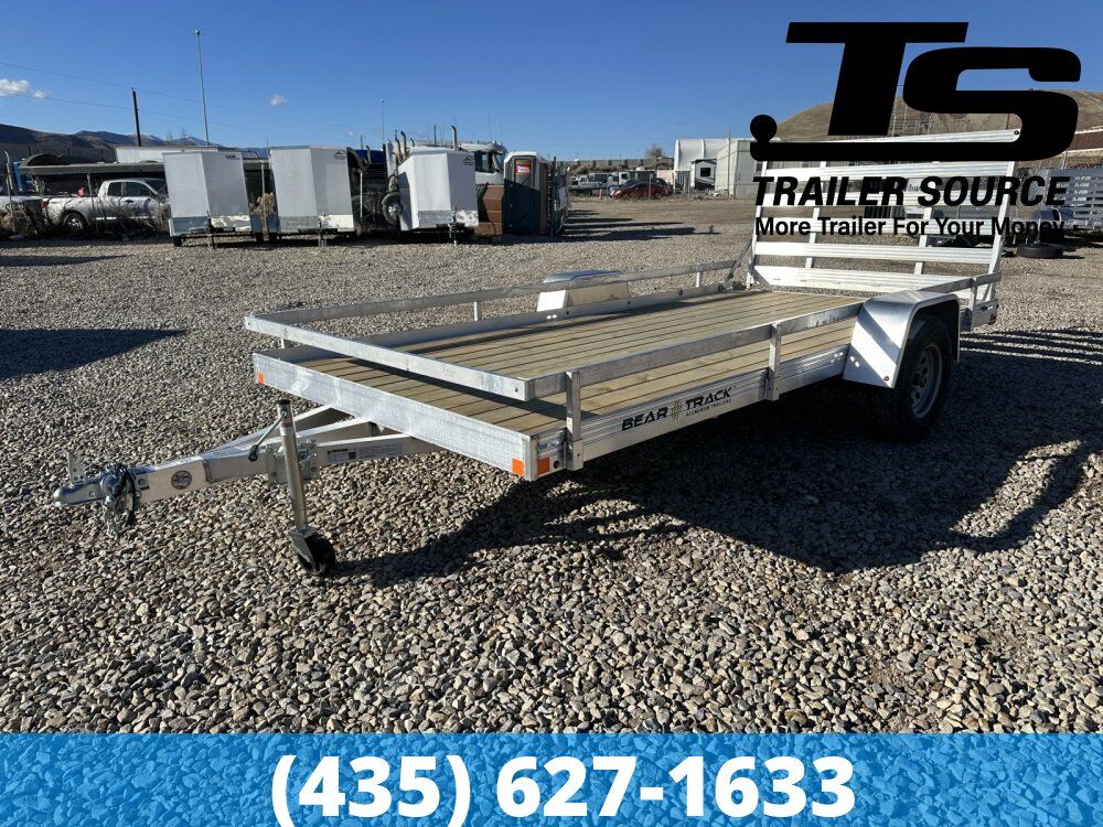 7x14 Bear Track BTU-W Aluminum Utility Trailer - 3.5K GVWR - Side Rails