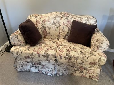 Loveseat and chair