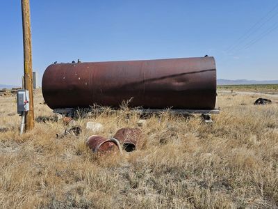 Large Industrial Fuel Storage Tank - Used, Weathered Metal