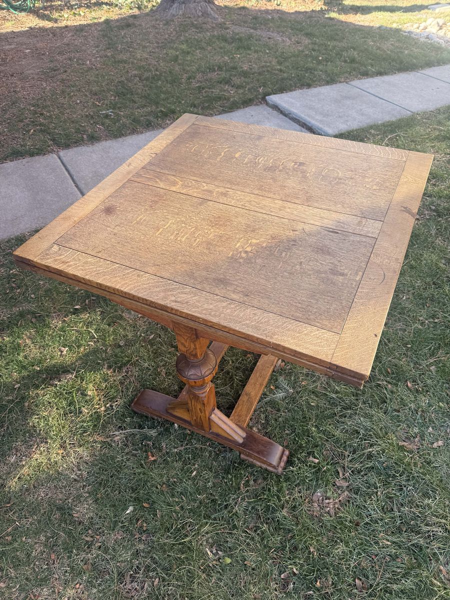Oak Draw-Leaf Vintage Refectory Table