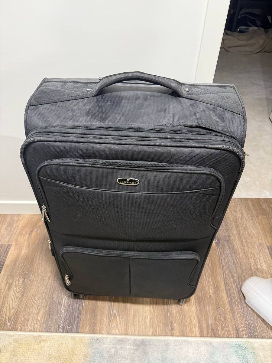 Gabbiano black 3 piece luggage set