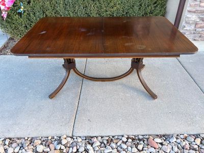 Dinning Table, Chairs, Hutch/Sideboard, and Curio China Cabinet Full Set Antique