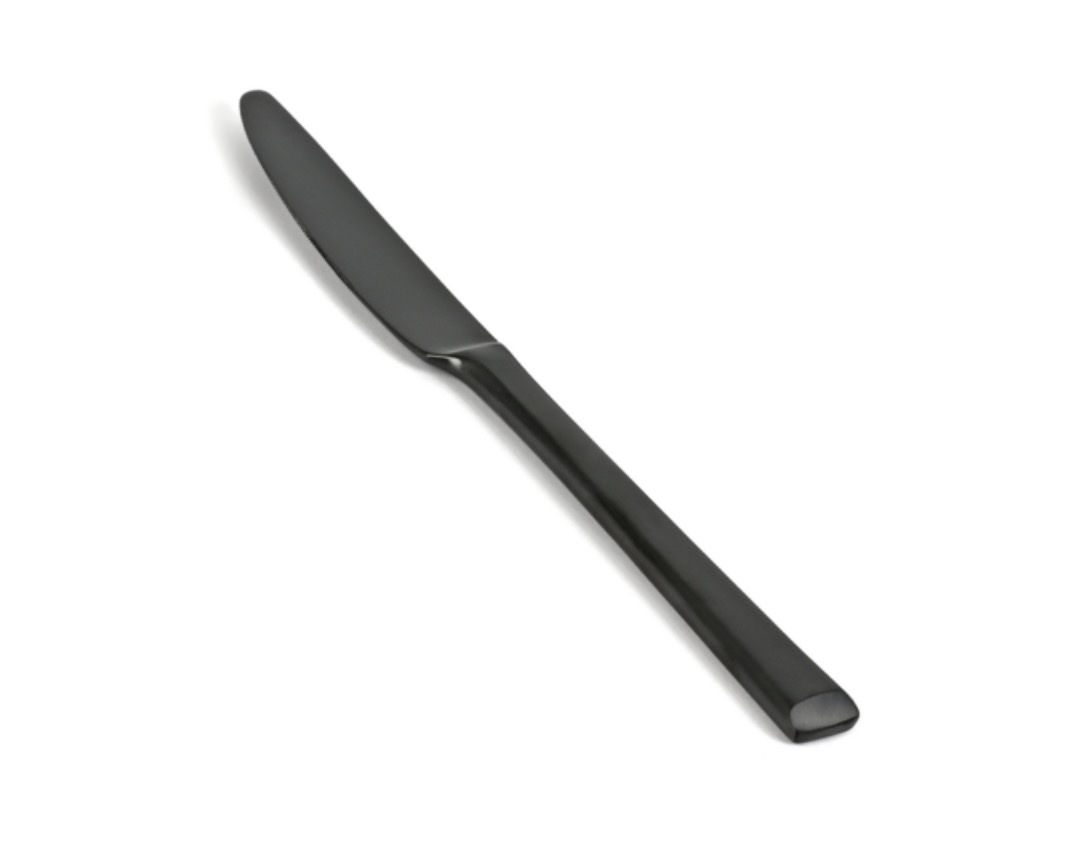 Black Matte Stainless Steel Dinner Knife
