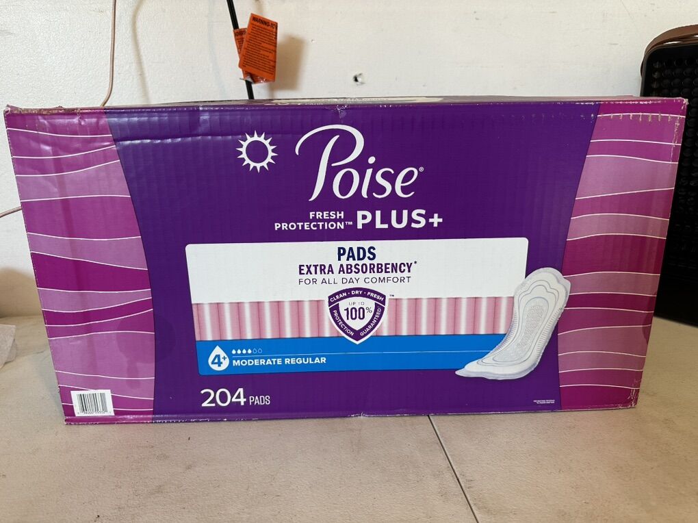 Poise Plus Moderate Absorbency Regular Pads 204