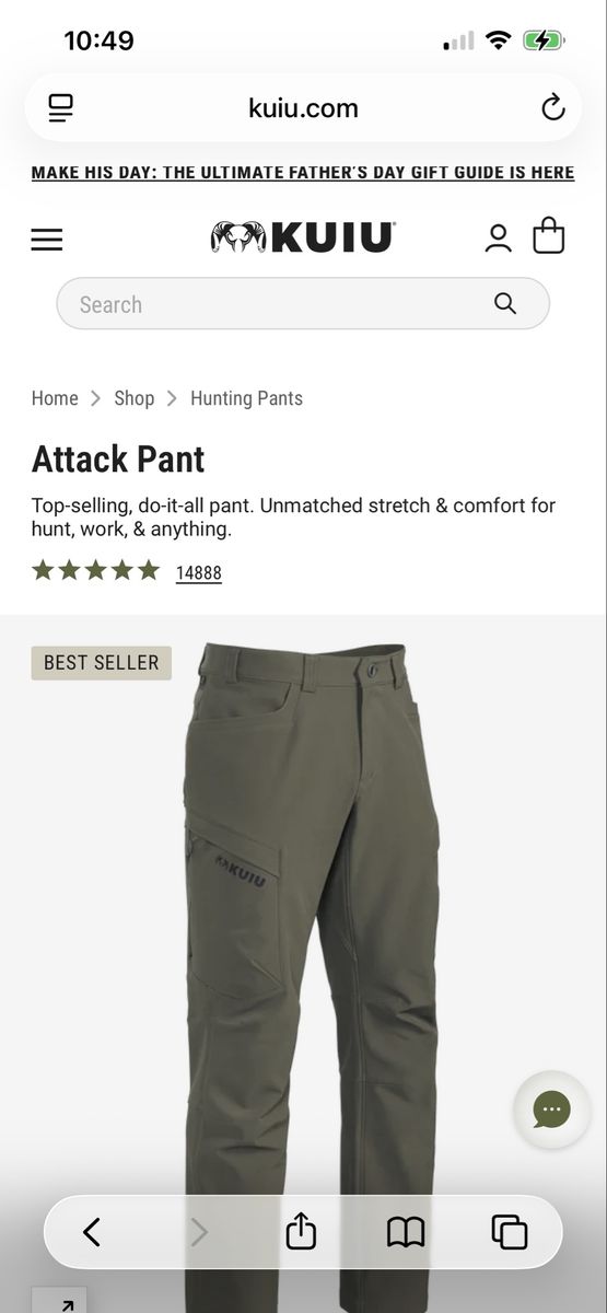 Kuiu Attack pants 36S new with tags