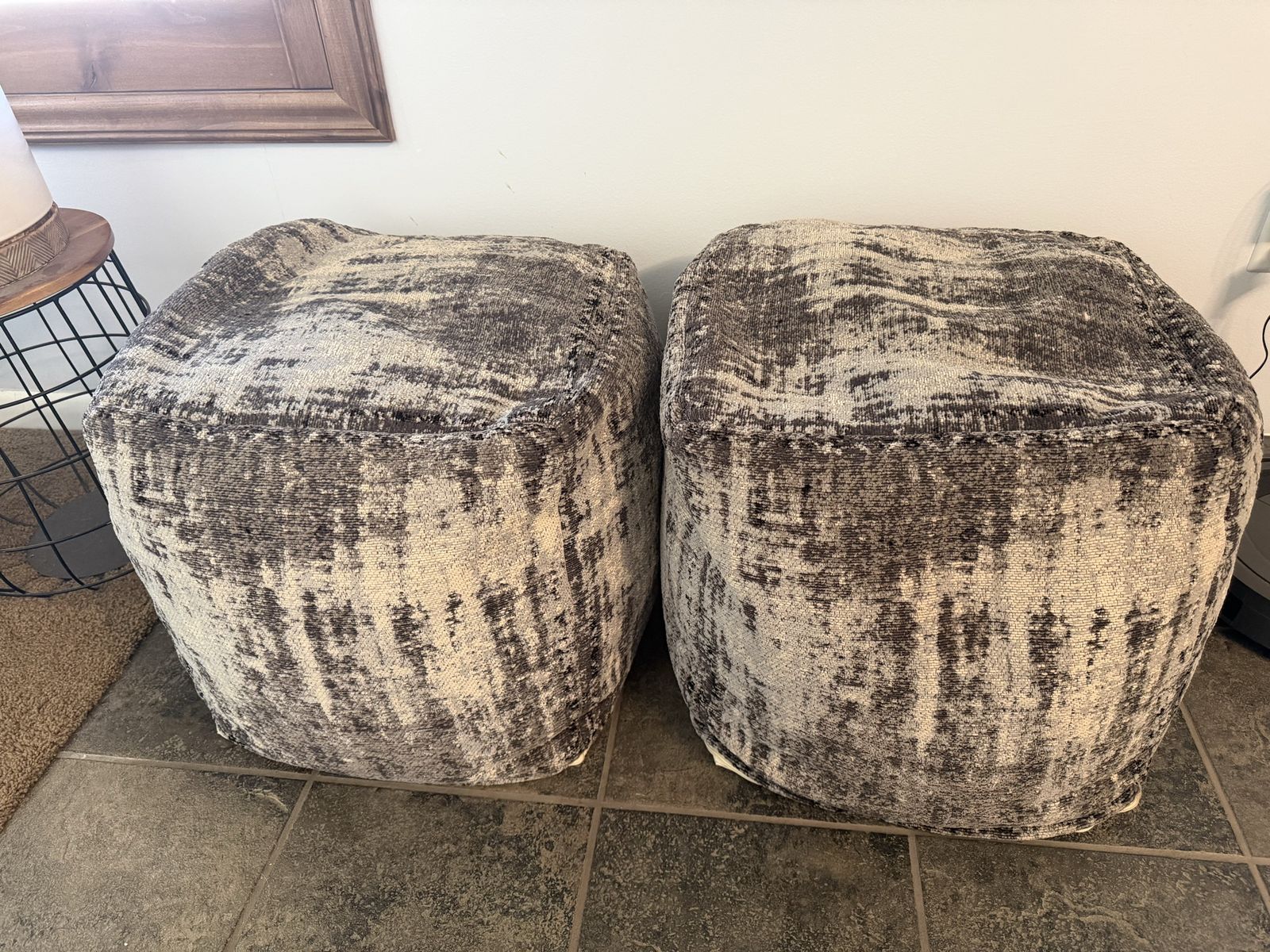 Pouf Set Of 2 - Like New Condition