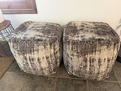 Pouf Set Of 2 - Like New Condition