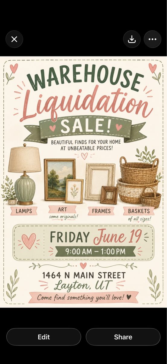 Warehouse Liquidation Sale better than an Estate Sale or Garage Sale