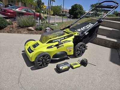 RYOBI 40V HP Brushless 20 in. Cordless Electric Walk-Behind Lawn Mower, Battery & Charger Included