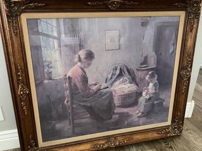 The New Baby by Hugh Evert Pieters Vintage Home Wall Art Decor