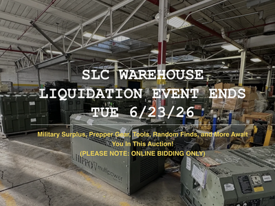 Massive SLC Warehouse Liquidation Blowout — Military Surplus, Prepper Gear, Tools & More. Everything Must Go! - Ends 6/23/26
