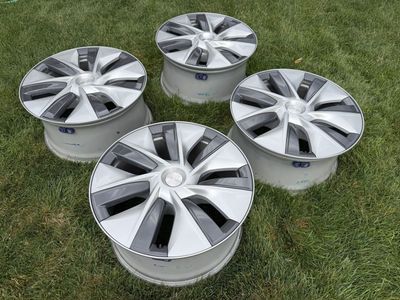 Tesla 19” Gemini wheels and hubcaps, including tpms