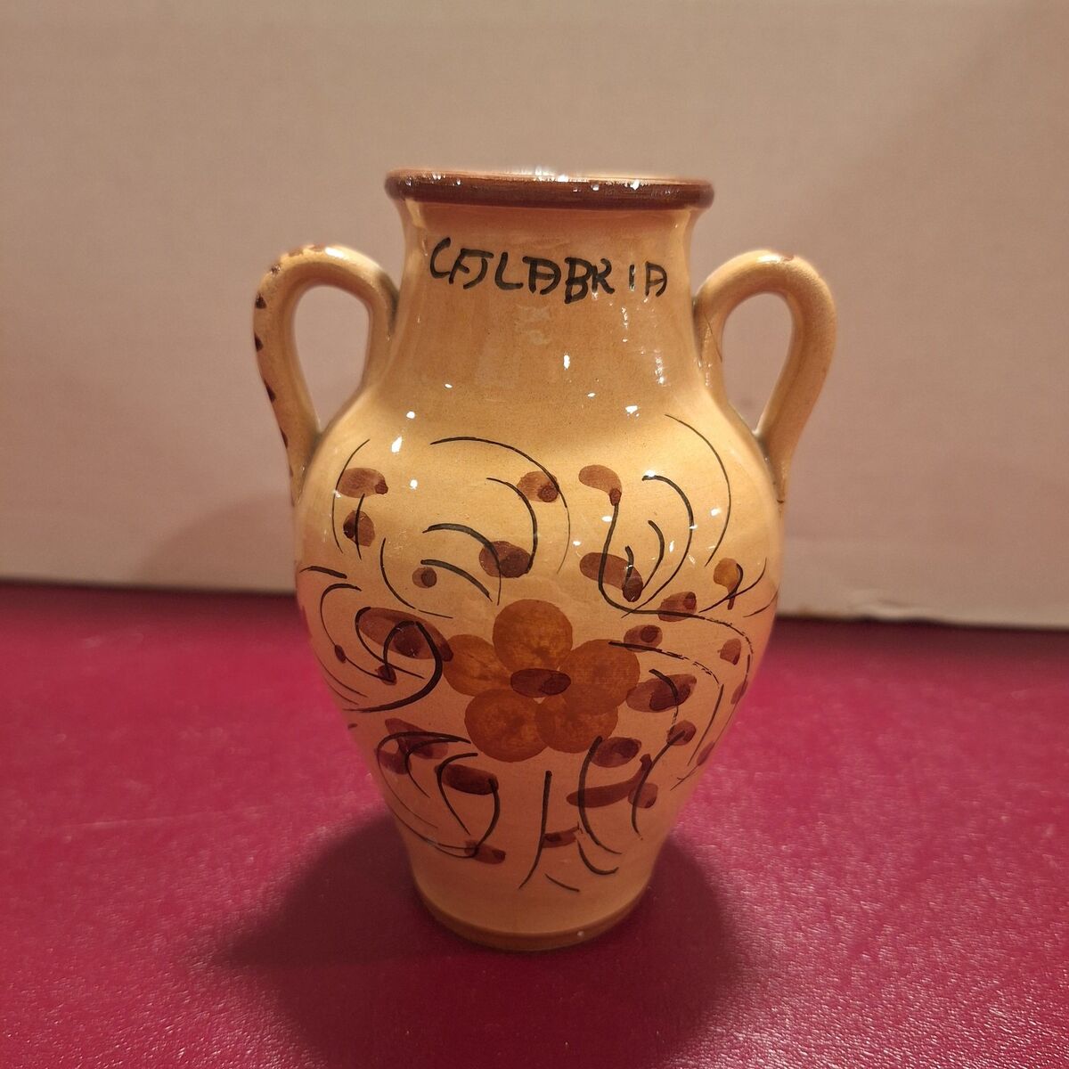 Handpainted pottery vase