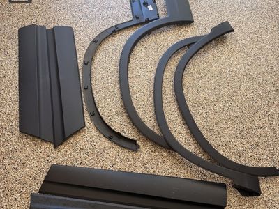 2026 Honda Ridgeline Black Fender Flares & Side Skirts Trim Set - Universal Fit for Automotive Exterior Styling