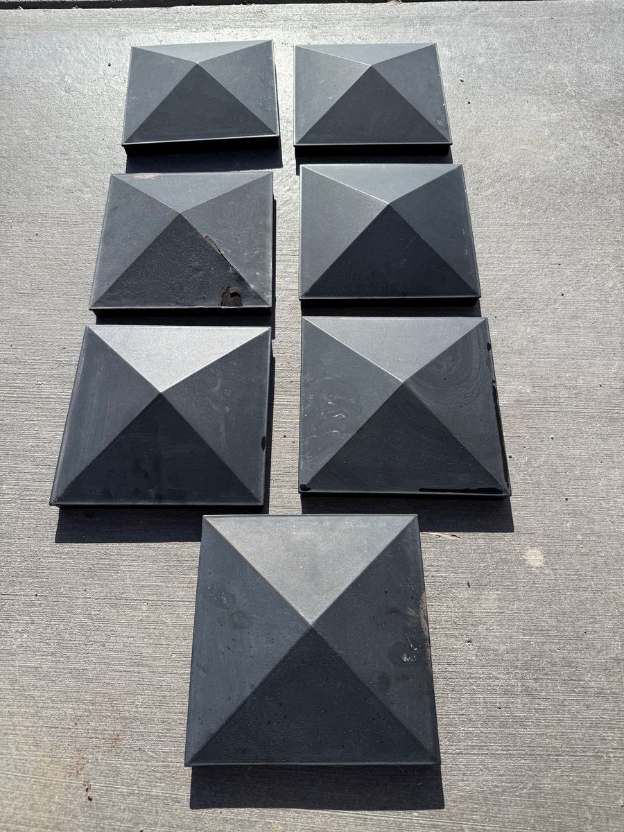 Post Caps. For fence deck or rail. Metal.
