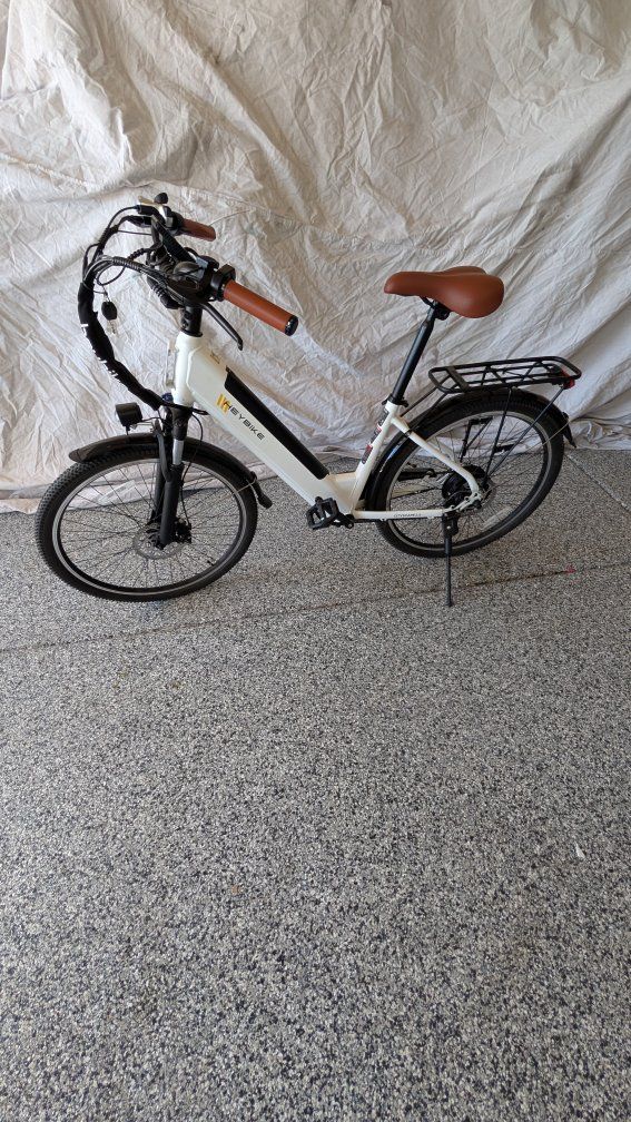 Heybike Electric Bicycle - White 26" Wheels, Electric Motor, UL Certified