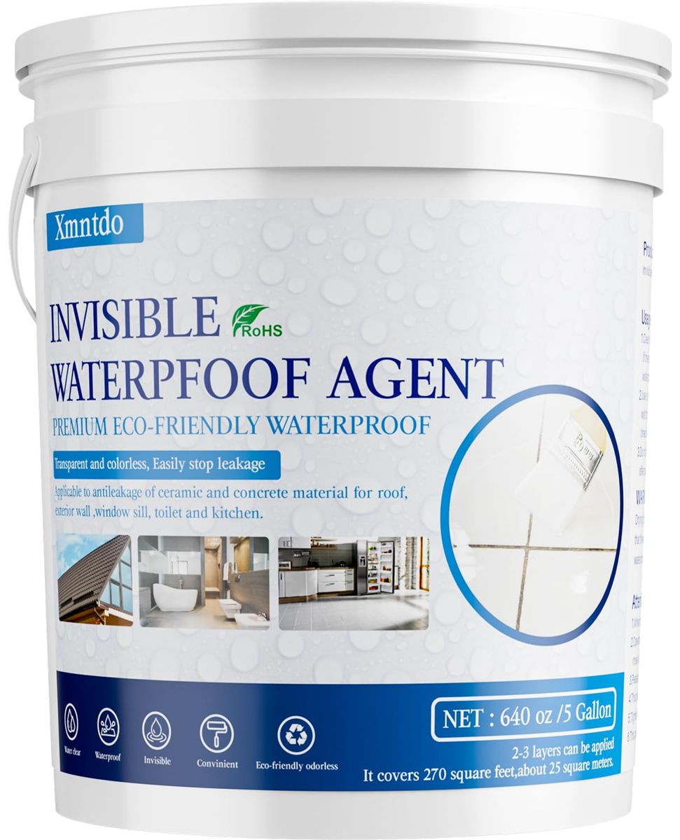 Transparent Waterproof Coating, 5 Gallon Clear Anti Leakage Sealant (2 available)