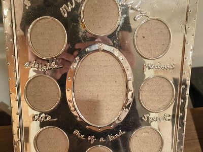 Silver-Tone Multi-Opening Baby Photo Collage Frame